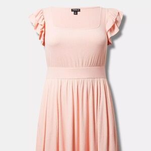 TORRID | Mini Knit Ruffle Skater Dress | Pink | 4x